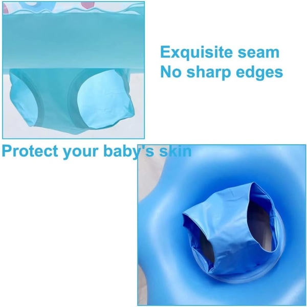 Baby , uppblåsbar simring för toddler , simring för baby , simhjälpmedel med PVC-simsits för toddler 6 månader till 48 månader