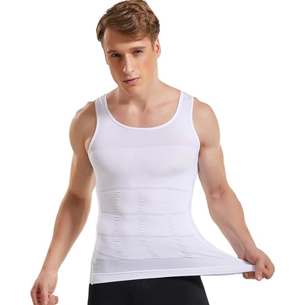 Gynecomastia Tank Top Kompression Skjul Bryster Mænd Shapewear Moobs Flad Hele Mave Slank Talje og Skjul Kurver