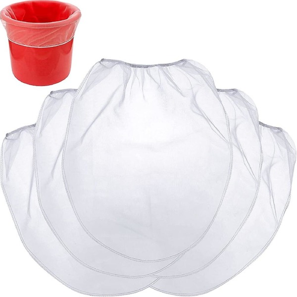 25 stk. 5 gallon elastisk topmalingssiposer Hvid finmasket pose malingfilterpose til hydroponic White