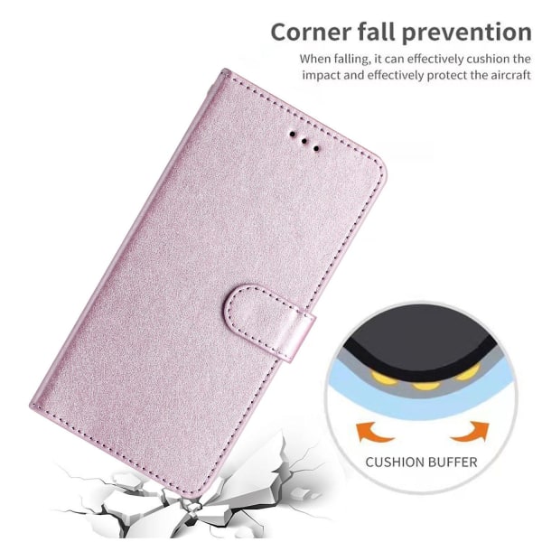 For Samsung Galaxy A33 5G PU Læder Telefonpung Stativ Cover Silke Tekstur Flip Case med Håndrem Light purple Style E Samsung Galaxy A33 5G