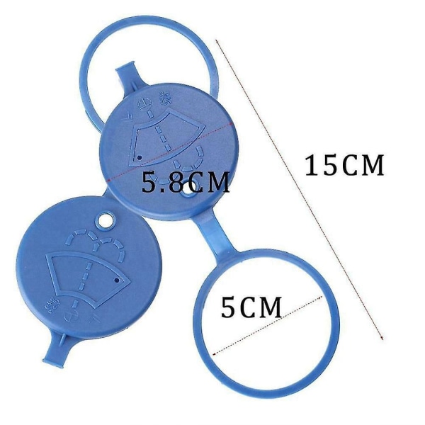 5 st Bil Vindrutetorkare Spolarvätskebehållare Tank Cap Grytlock Cover För 206 207 307 För