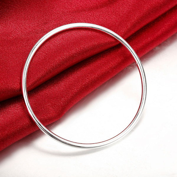 925 Silver Rund Hjärtformad Öppen Armband för Kvinnor Mode Smycken Manschett Armband Trendig Stil 6