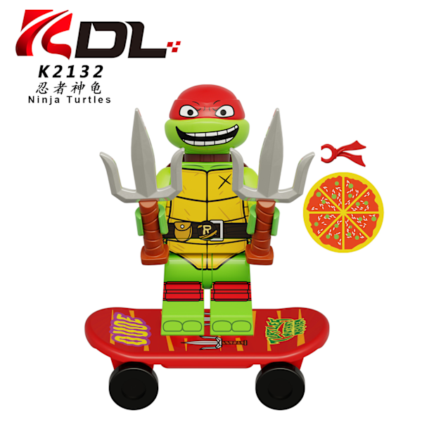 KDL817 Kolmannen osapuolen animaatioelokuvasarjan Ninja Turtles -kokoonpanokappaleiden hahmoja lasten lelupussi