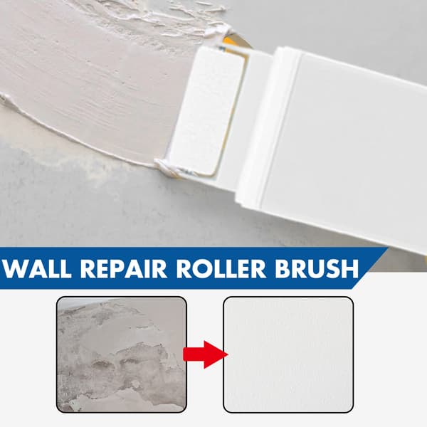 Wall Repair Roller; Renovation with White Paint; Covers Peeling Paint, Moisture Protection, Cracks, and Graffiti.