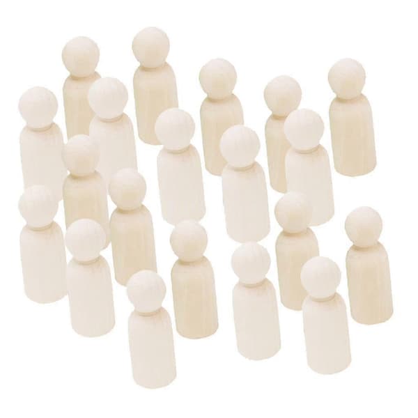 80 stykker ufærdige blanke DIY træfigurer til kage