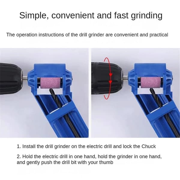 3Set Drill Bits Set Sharpener Bit Tool Tools and Gadgets Drill Bit Sharpener Drill Bit Tool Accessories-A Blue