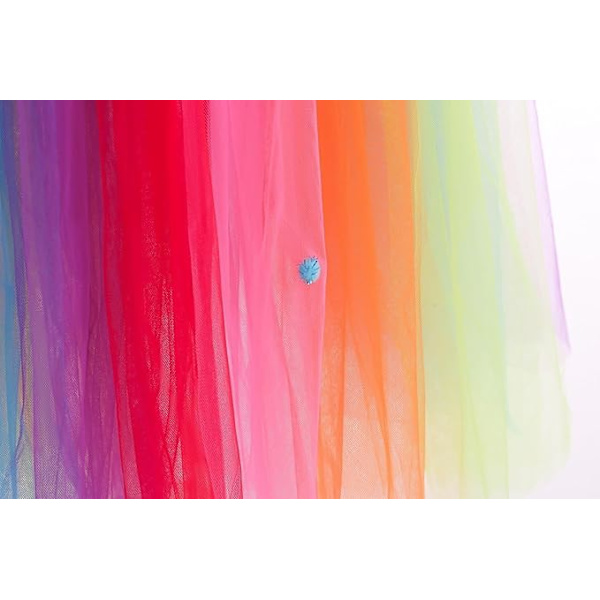 Kostume-sæt til piger til Halloween-fest - Sød Candy Cosplay med Regnbueprinsesse-Tutu-Kjole og Pandebånd 3-4years