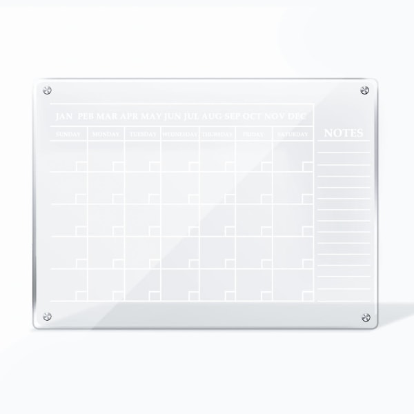 Magnetisk akryl kalendertavle Slettbart Gjenbrukbart skrivetavle for husholdningstilbehør