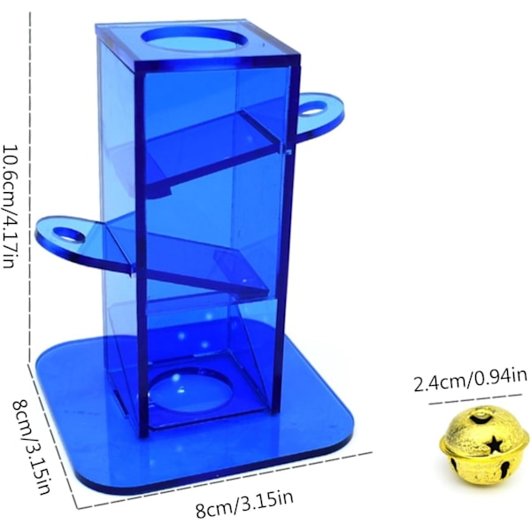 Kreativ papegøje fugl foder søgning legetøj intelligens træning legetøj akryl boks med metal egnet til små fugle