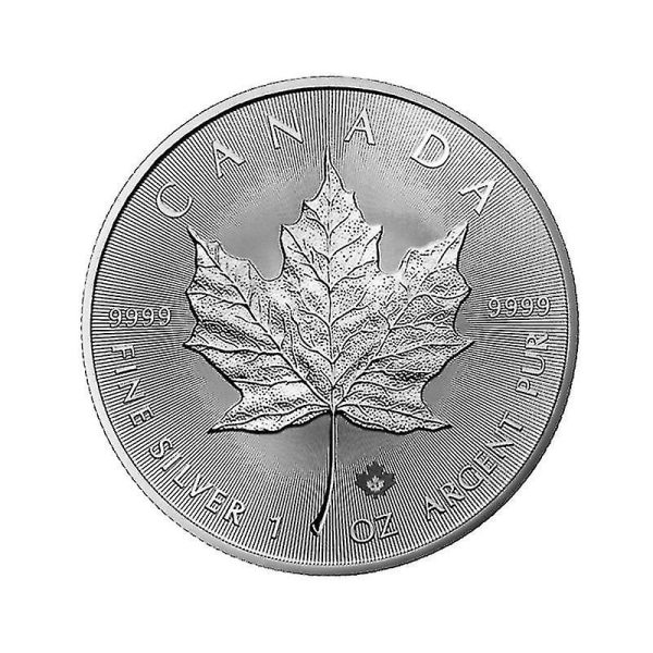 Kanadan vaahteranlehti 2022/2021 hieno hopeoitu kolikko Kanada hopeakolikot juhlarahat 2021