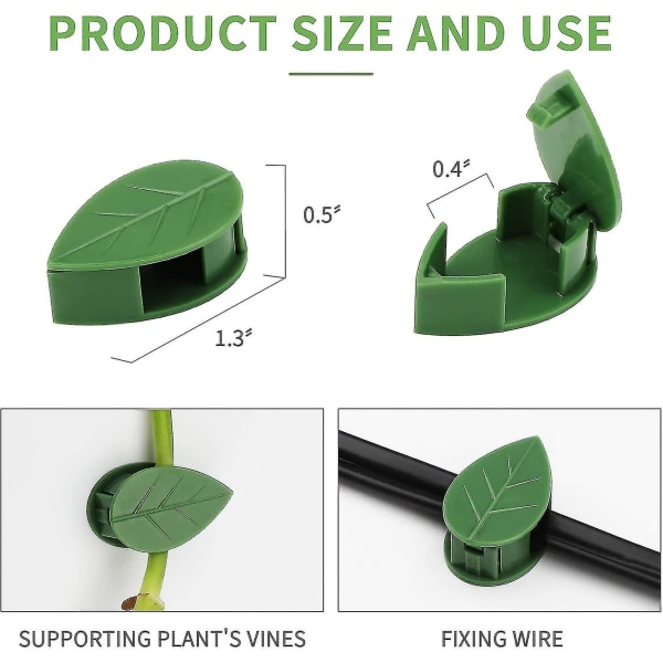 50 stk. Plante klatrevæg fastgørelsesclips, usynlige selvklæbende hængende plante vinstokke clips til ledningsfiksering 100 Pcs