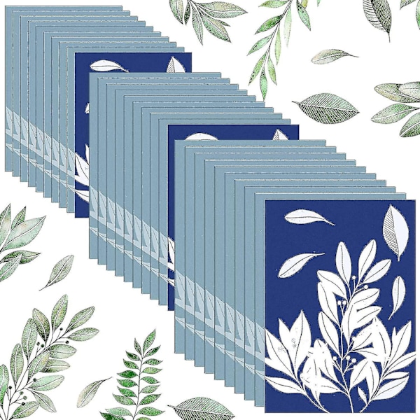50 Ark Cyanotyppapper A4 A5 A6 Solritningspapper Känslighetsutskrift Papper Vuxen-YUHAO Blue