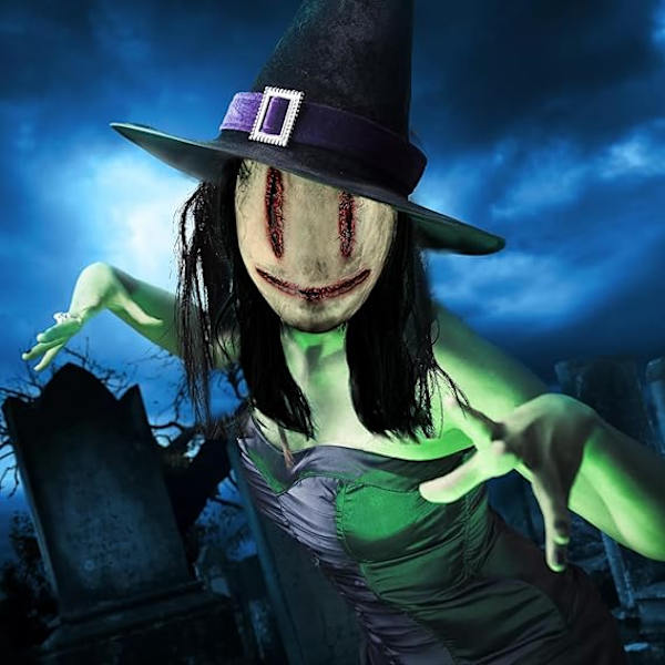 Halloween-pelottava naamio, realistinen aikuisten lateksikauhumaskki hiuksilla, pelottava naamio aikuisille Halloween-cosplay-karnevaali-juhliin