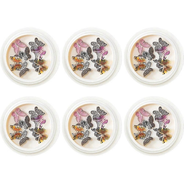 3D Fjärils Nagelberlock 3D Resin Fjäril Blandad Form Nagelkonst Dekoration Med Ab Nagelkonst Strass För Diy Nagelkonst Design