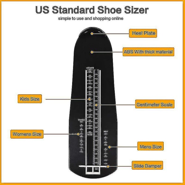 Skostorlek Fotmätningsenhet Skostorlek Mätlinjal Sizer