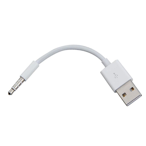 Usb-oplader datakabel 3,5 mm synkroniseret lydkabel til Ipod Shuffle 3. 4. generation