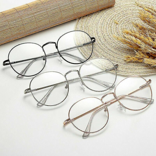 Unisex nærsynt briller Leseklare briller Nærsynsbriller Runde innfatninger