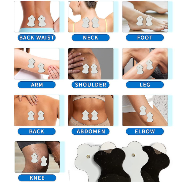 20 stk. kompatible med Omron Tens Unit udskiftningspuder genanvendelige puder 10 par [reduceret!!! Ny udgivelse]