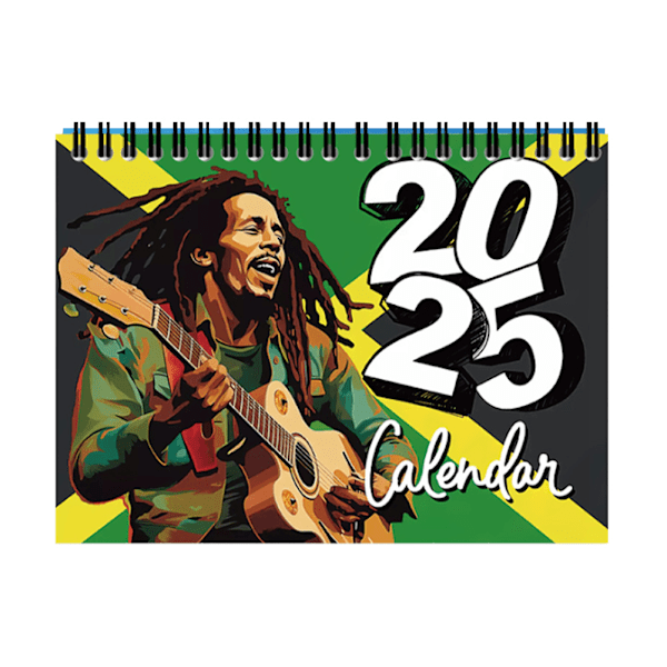 2025 Vægkælende Kalender Sjove Katte og Hunde Månedlig Skrivebords Kalender Hjem Kontor Dekoration Julegaver Bob Marley