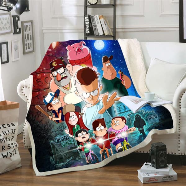 Stranger Things 3D-tryckt ullfilt, flanell, 70*100 1