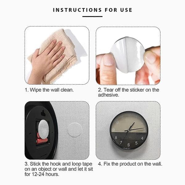 Pyöreä Velcro 5cm, 30 paria pyöreää Velcroa 50mm