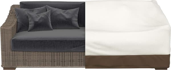 Beige+Ljusbrun 420D Skyddande Överdrag för 3-Sits Soffa