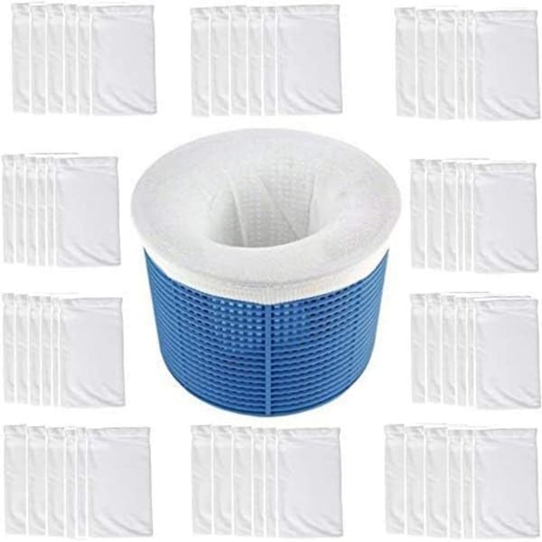 50-pack Pool Skimmer Socks - Pool Accessories for Pool Filters, Baskets, and Skimmers - The Ideal Net/Protector for Your Pool