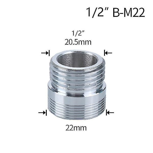 Vattenkran Koppling 1/2 Till M16 M18 M20 M22 M24 M28 Gänganslutning Konvertering Reparation Kran Adapter För Bubblare Kök Badrum C