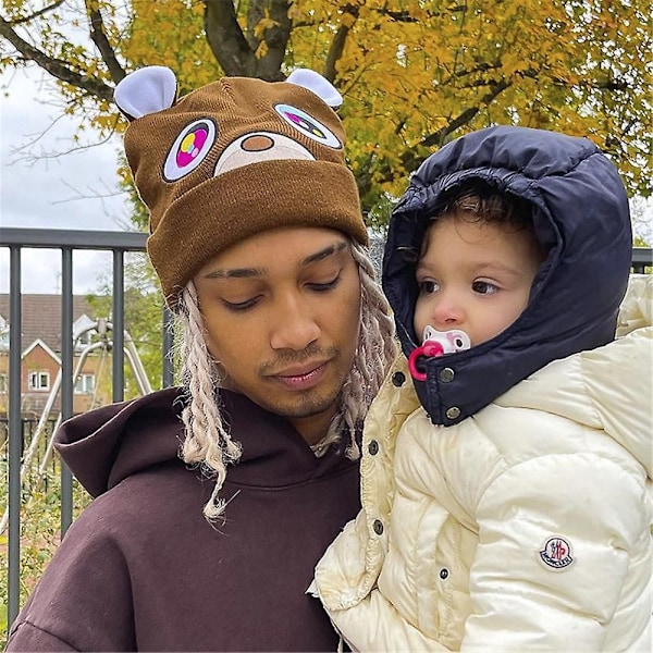Mænd Kvinder Unisex Kanye West College Dropout Graduation Bear Mode Hue Strikkede Huer Gaver