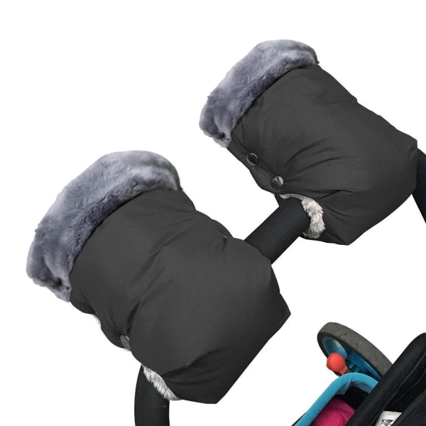 1 par barnevognhansker, varme hansker for barnevognhåndvarmere black