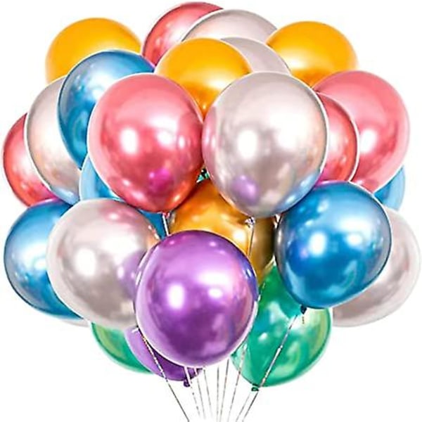 50 stk. farverige balloner til fest Latex balloner fødselsdag bryllup baby shower festival