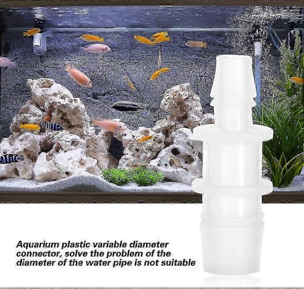 3 stk. akvariumslangeadapter, akvarierørforbinder, luftpumpe tilbehør til 12mm/20mm rør