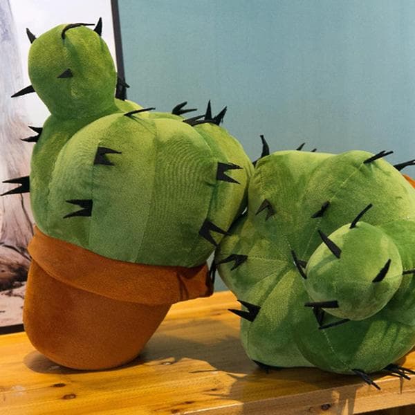 Simulaatio Kaktus Animehahmo Pehmolelu Pehmeä Halattava Unityyny 37cm Grön