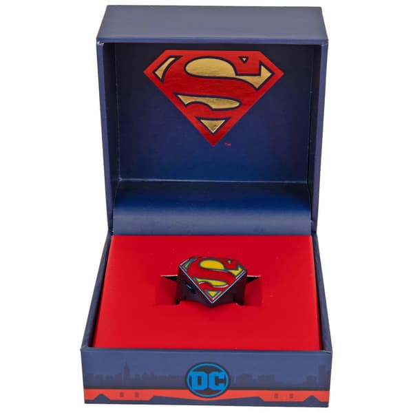 Superman Symbol Blå Power Ring Blue Size 9