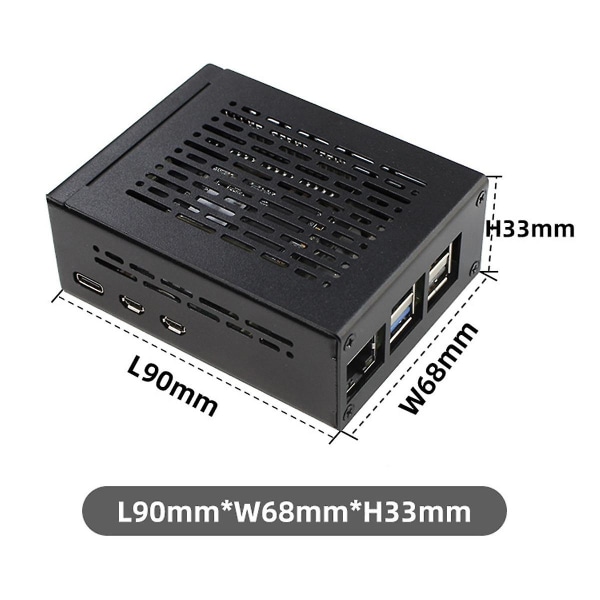X1000 SSD udvidelseskort+metalhus til 5 PCIE til M.2 NVMe 2242-2230 PCIe perifert kort Black