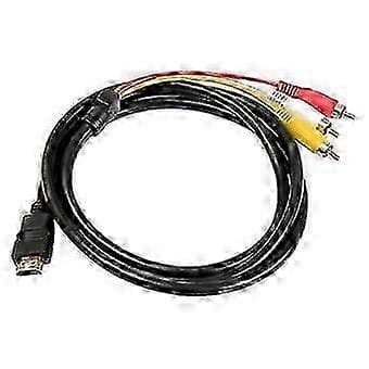 Kabeladapter Han til 3 RCA AV Audio Video til TV HDTV (Sort)