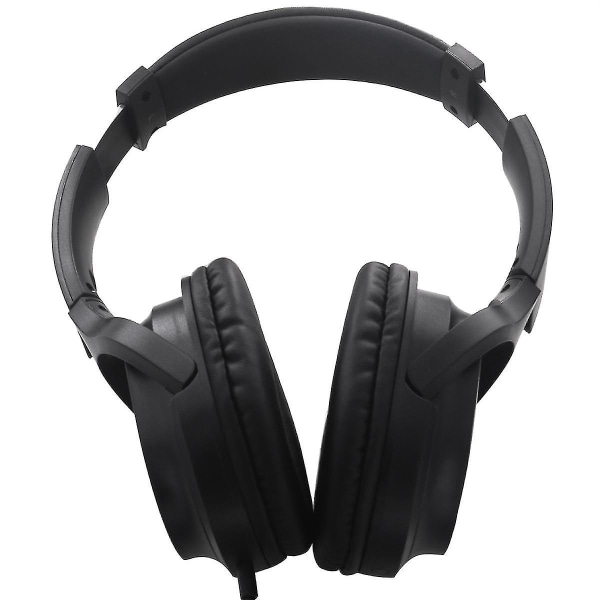 Gitarhodetelefon Gitarforsterker Lydmikser Over Ear Hodesett Retrakt Sammenleggbar Kablet Stereo He Black