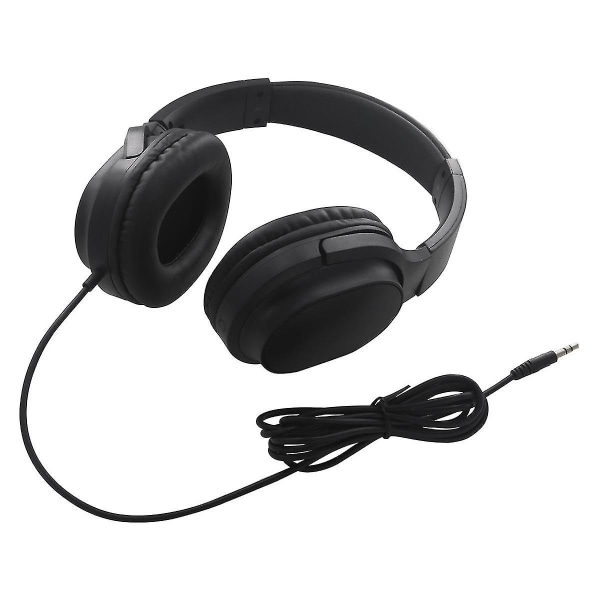 Gitarrhörlurar Gitarrförstärkare Ljudmixer Over Ear Headset Infällbar Hopvikbar Trådbunden Stereo He Black