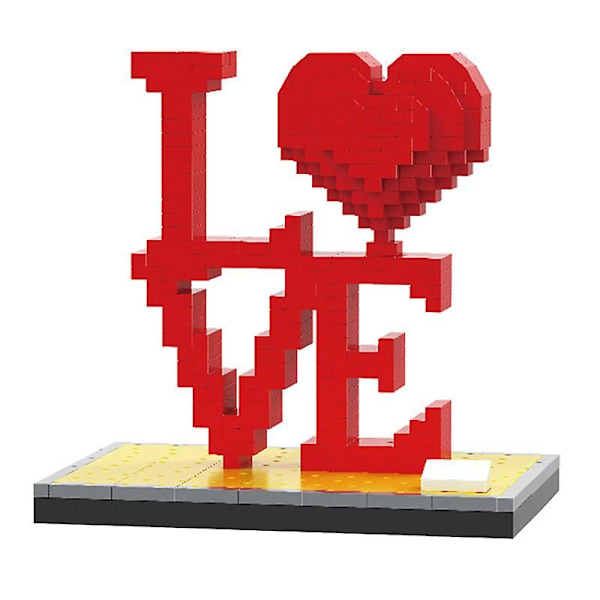 Rakkaus Punainen Ruusu Sydän Rakennuspalikat Mikrohiukkasia Rakennuspalikkalelu Romanttinen Lahja Rakastajalle Vaimolle Tyttöystävälle Uusi Love