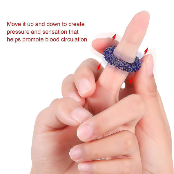 30 stykker akupressurringe Spiky sensoriske fingerringe sæt