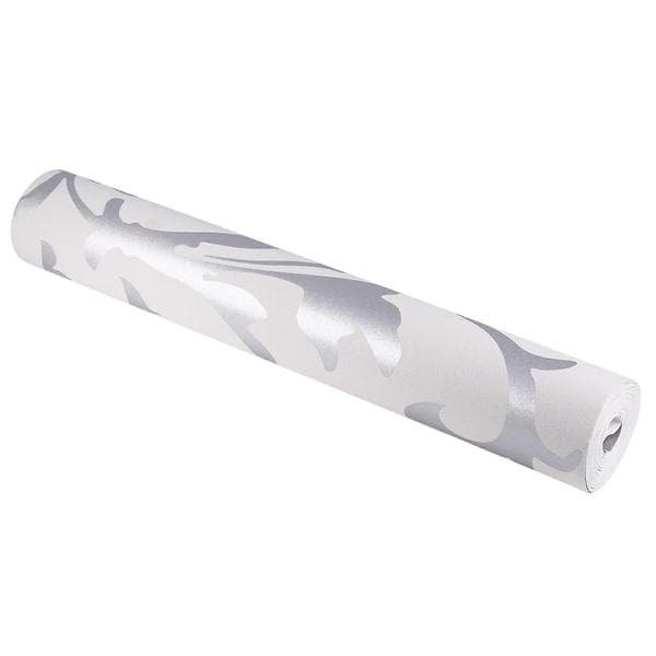 Lyxig 3D non-woven vertikal präglad tapet för sovrum silver inredning