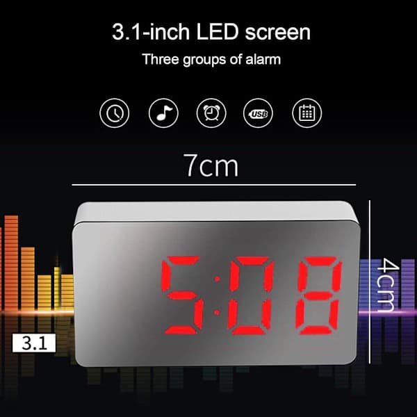 LED Alarm Clock Digital Alarm Clock Clock Calendar Snooze Alarm Clock Clock