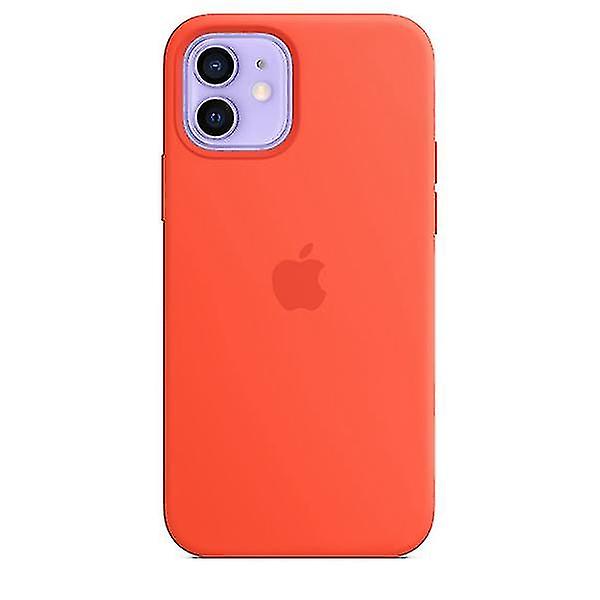 Silikonfodral för iPhone 12 och 12 Pro Max Electric Orange iphone 12  12pro