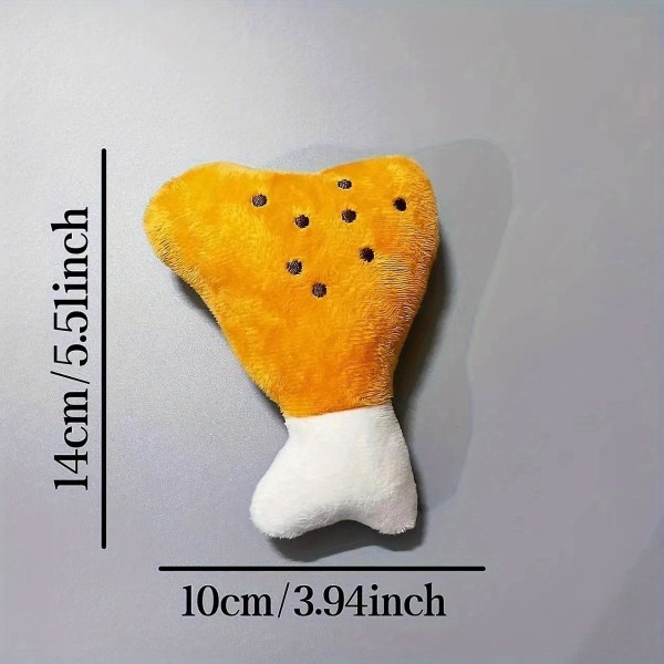 1 st Slitstark kycklingben husdjursleksak för hundar - interaktiv tuggleksak med gnisslande och fördelar med tandgnisning Chicken Leg