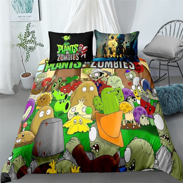 Plants vs. Zombies 3D digitaltryckt sängklädesset