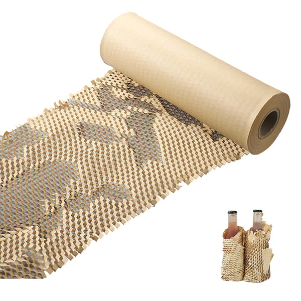 Damping wrap for moving, recyclable moving materials, eco-friendly packaging, biodegradable packing paper with perforated design, Honeycomb
