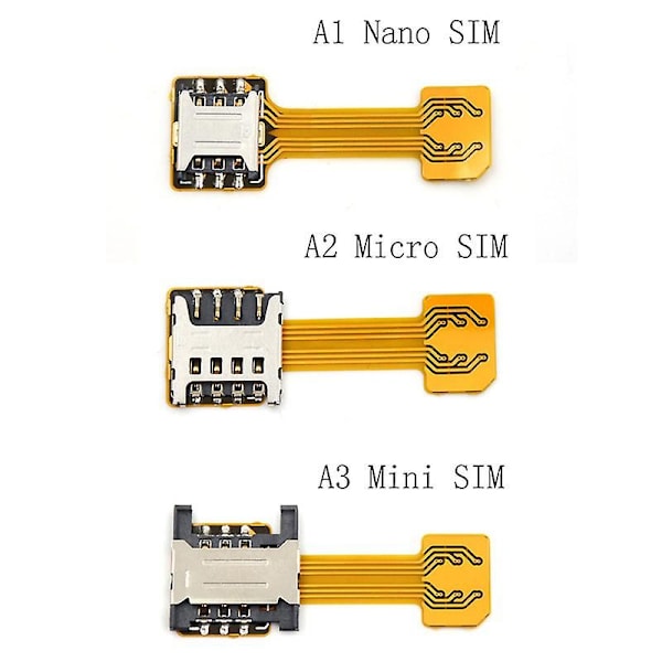 Hybrid Dual Micro Nano Sim-kortsadapter Konverter Utvidning SD-kortplats Android Shytmv A3