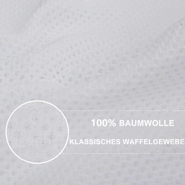 6-pack Premium 100% Bomull Frotté Diskhanddukar, Superabsorberande Disktrasor med Hängögla White 34*73cm