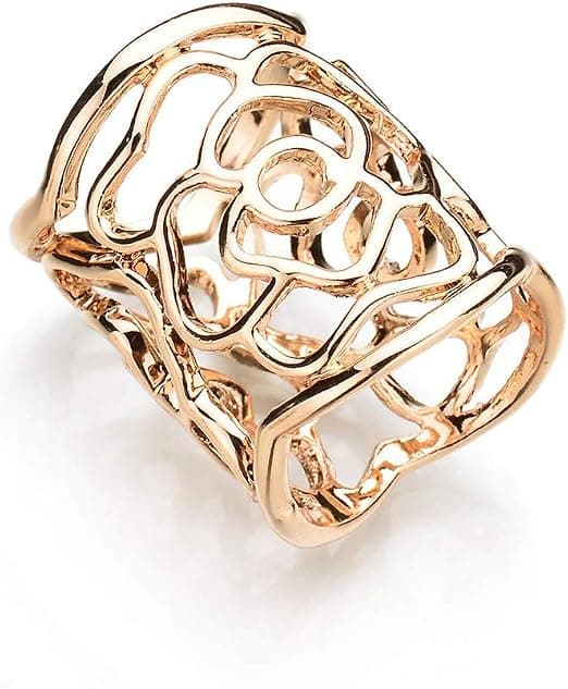 1 stk skjerfring hul rose skjerfring brosje bryllup elegant