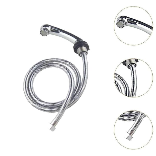 Salong Sjampobolle Sprayhode Sjampobolle Kran Solid Fleksibel Erstatning Silver